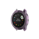 For Garmin Fenix 6X/6X Pro Transparent TPU Anti-aging Anti-drop Smart Watch Protective Frame Case - Purple - 2