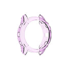 For Garmin Fenix 6X/6X Pro Transparent TPU Anti-aging Anti-drop Smart Watch Protective Frame Case - Purple - 5