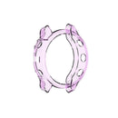 For Garmin Fenix 6S/6S Pro Transparent TPU Anti-aging Smart Watch Frame Protective Case - Purple - 4