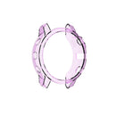 For Garmin Fenix 6S/6S Pro Transparent TPU Anti-aging Smart Watch Frame Protective Case - Purple - 5