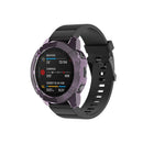 For Garmin Fenix 6/6 Pro Transparent TPU Anti-drop Watch Frame Protective Case - Purple - 6