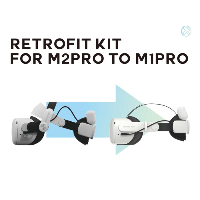 BOBOVR for M2 Pro Convert to M1 Pro Retrofit Kit Strap Silicone Pad Gasket Conversion Accessories Set - 4