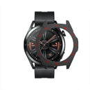 For Huawei Watch GT 3 (46mm) Scale Design Smart Watch PC Frame Protective Case - Black/Red - 4