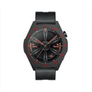 For Huawei Watch GT 3 (46mm) Scale Design Smart Watch PC Frame Protective Case - Black/Red - 5
