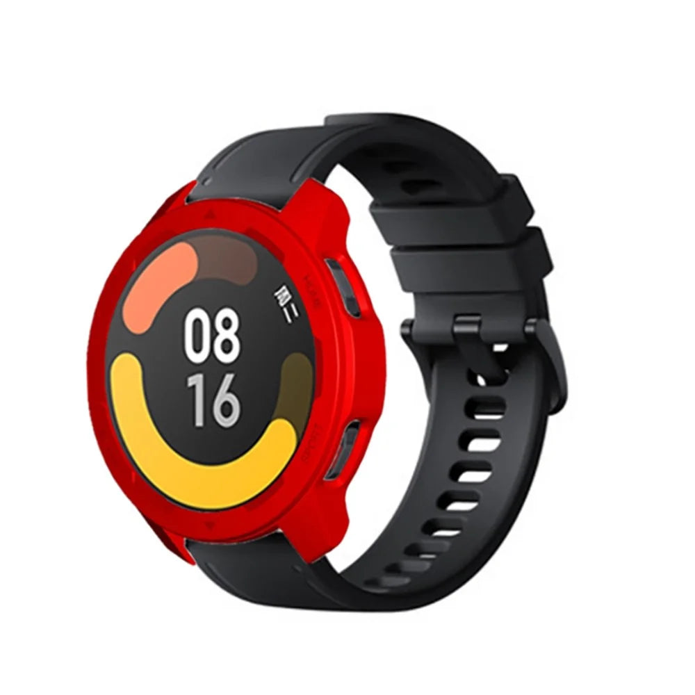 For Xiaomi Watch Color 2 Hard PC Anti-drop Smart Watch Protective Frame Case - Red - 4