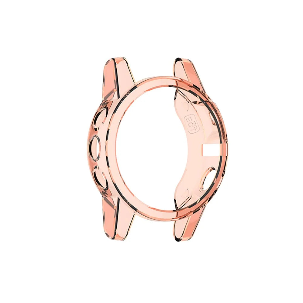 For Garmin Fenix 5S/5S Plus Transparent Watch Case Full Coverage Flexible TPU Protective Cover - Transparent Pink - 2