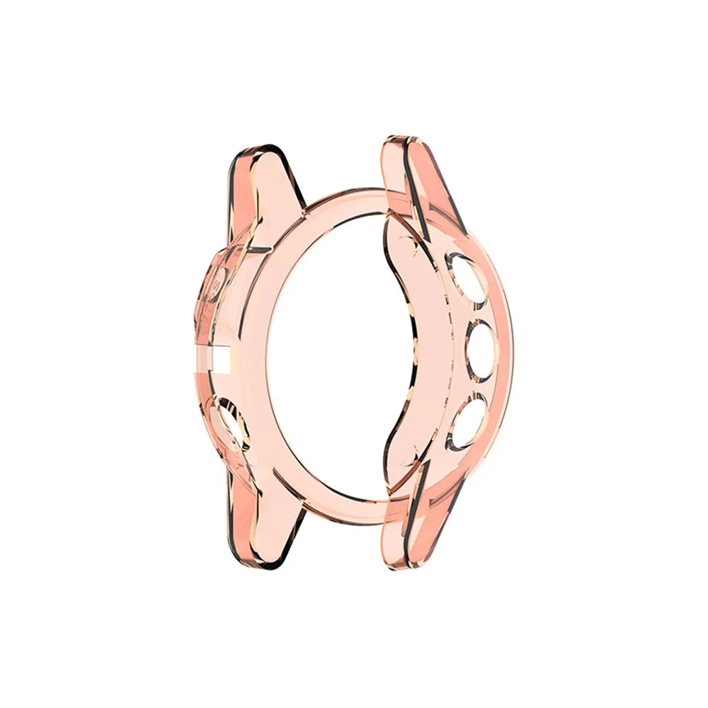 For Garmin Fenix 5S/5S Plus Transparent Watch Case Full Coverage Flexible TPU Protective Cover - Transparent Pink - 3