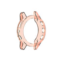 Transparent Watch Case for Garmin Fenix 5/5 Plus Full Coverage Soft TPU Protective Cover - Transparent Pink - 5
