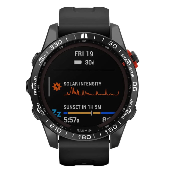 For Garmin Fenix 7S Scale Design Stainless Steel Watch Protective Bezel Decor Ring - Black/White - 3