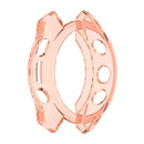 For Garmin Fenix 7S/7S Solar/7S Sapphire Solar Transparent Watch Case Frame Anti-scratch Protective Cover - Transparent Pink - 4