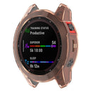 For Garmin Fenix 7X/7X Solar Transparent TPU Watch Case Protective Cover - Transparent Pink - 2