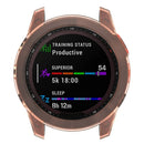 For Garmin Fenix 7X/7X Solar Transparent TPU Watch Case Protective Cover - Transparent Pink - 5