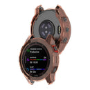 For Garmin Fenix 7X/7X Solar Transparent TPU Watch Case Protective Cover - Transparent Pink - 7
