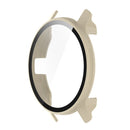 For Garmin Venu2 Plus Durable Hard PC Watch Cover Case with Built-in Tempered Glass Screen Protector - Ivory White - 3