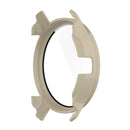 For Garmin Venu2 Plus Durable Hard PC Watch Cover Case with Built-in Tempered Glass Screen Protector - Ivory White - 4