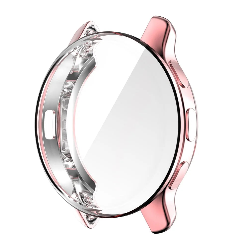 For Garmin Venu 2 Plus Soft TPU Electroplated Frame Protective Case All-Around Screen Protector Cover - Pink - 5