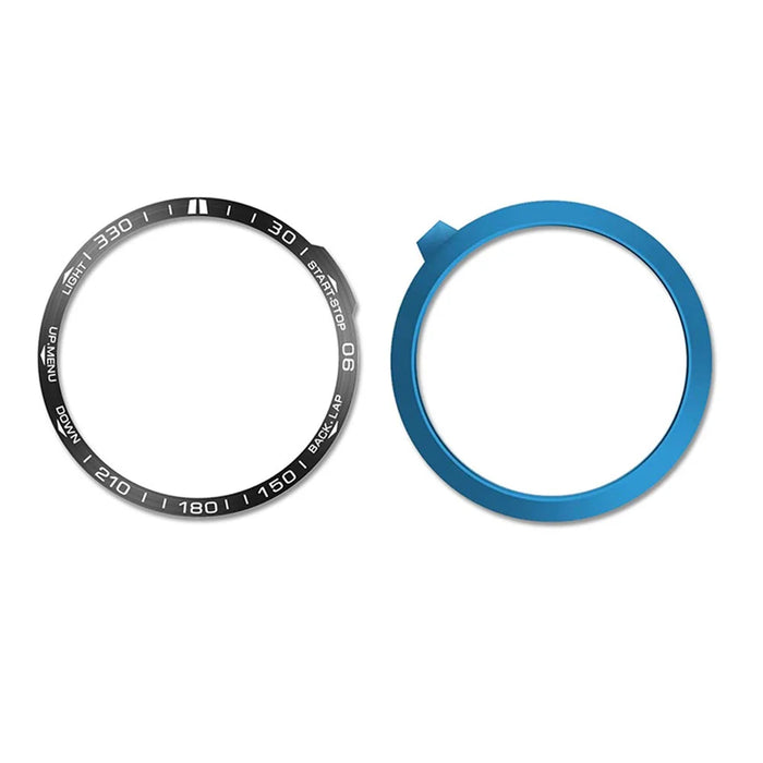 Stainless Steel Watch Bezel for Garmin Fenix 7X Ring Cover Protector Smart Watch Replacement Part (Type A) - Black Ring White Letters - 1