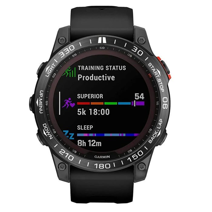 Stainless Steel Watch Bezel for Garmin Fenix 7X Ring Cover Protector Smart Watch Replacement Part (Type A) - Black Ring White Letters - 4