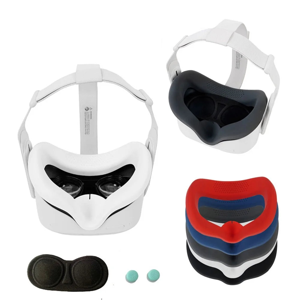 For Oculus Quest 2 VR Anti-scratch Dust-proof Protector Case Lens Cover Cap Sleeve - Grey - 7