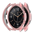 For Samsung Galaxy Watch3 45mm Watch Case Hard PC Rhinestone Glitter Cover Frame Protective Cover - Pink - 3