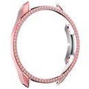 For Samsung Galaxy Watch3 45mm Watch Case Hard PC Rhinestone Glitter Cover Frame Protective Cover - Pink - 4