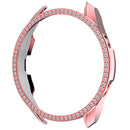 For Samsung Galaxy Watch3 45mm Watch Case Hard PC Rhinestone Glitter Cover Frame Protective Cover - Pink - 6