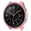 For Samsung Galaxy Watch3 41mm Bling Rhinestone Watch Protective Case Hard PC Protective Frame - Pink - 7