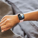For Fitbit Versa 3/Sense Electroplating Hard PC Case with Tempered Glass Screen Protector Scratch Resistant Smart Watch Case - Black - 4