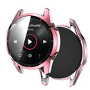 For Huawei Watch GT 2 46mm Stylish Electroplating PC Watch Cover Case with Tempered Glass Screen Protector with Dial Plate - Pink - 1