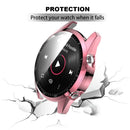 For Huawei Watch GT 2 46mm Stylish Electroplating PC Watch Cover Case with Tempered Glass Screen Protector with Dial Plate - Pink - 2