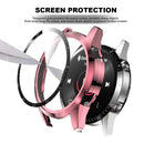 For Huawei Watch GT 2 46mm Stylish Electroplating PC Watch Cover Case with Tempered Glass Screen Protector with Dial Plate - Pink - 3