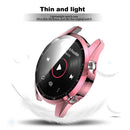 For Huawei Watch GT 2 46mm Stylish Electroplating PC Watch Cover Case with Tempered Glass Screen Protector with Dial Plate - Pink - 6