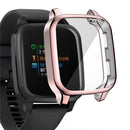 For Garmin Venu Sq Soft TPU Electroplated Frame Watch Case Full Protection Screen Protector Cover - Pink - 3