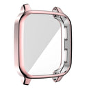 For Garmin Venu Sq Soft TPU Electroplated Frame Watch Case Full Protection Screen Protector Cover - Pink - 5