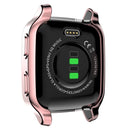 For Garmin Venu Sq Soft TPU Electroplated Frame Watch Case Full Protection Screen Protector Cover - Pink - 6