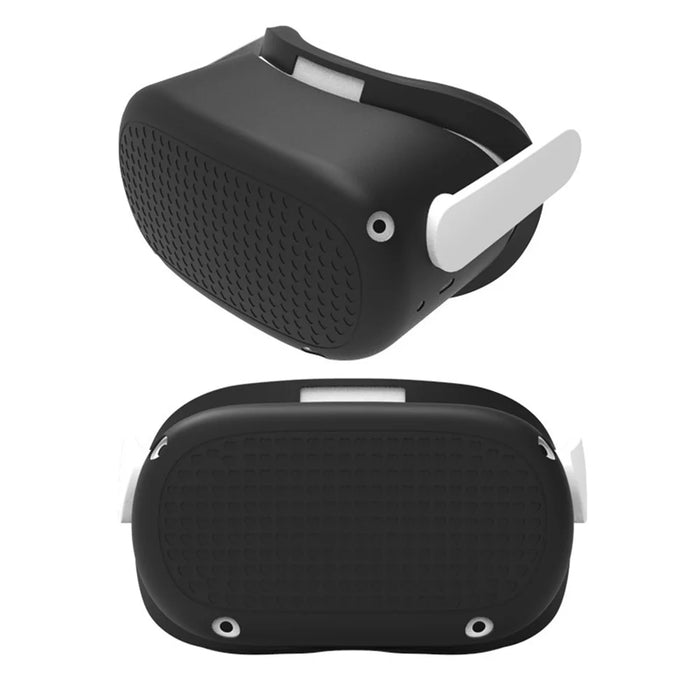 For Oculus Quest2 VR Glasses Silicone Protective Headset Cover Shock-Resistant VR Gaming Headset Case - Black - 4
