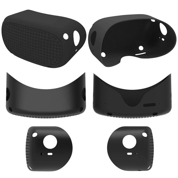 For Oculus Quest2 VR Glasses Silicone Protective Headset Cover Shock-Resistant VR Gaming Headset Case - Black - 5