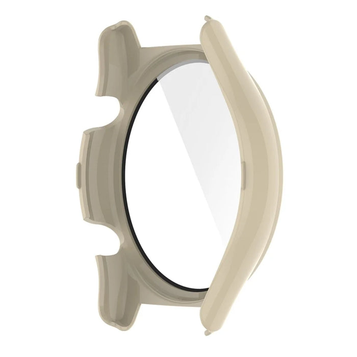 For Honor Watch GS3 46mm Hard PC Anti-drop Watch Case with Tempered Glass Screen Protector - Beige - 3