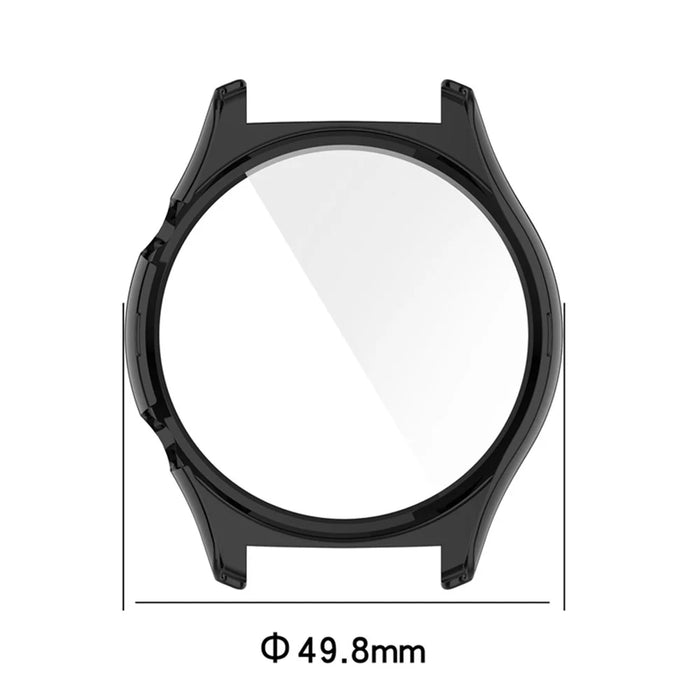 For Honor Watch GS3 46mm Hard PC Anti-drop Watch Case with Tempered Glass Screen Protector - Beige - 5