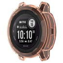 For Garmin Instinct 2 Transparent Soft TPU Protective Case Anti-drop Watch Cover - Transparent Orange - 3