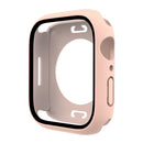 For Apple Watch Series 9 / 8 / 7 45mm Anti-scratch Tempered Glass Screen Protector Waterproof PC Watch Case with Back Cover - Pink - 2