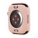 For Apple Watch Series 9 / 8 / 7 45mm Anti-scratch Tempered Glass Screen Protector Waterproof PC Watch Case with Back Cover - Pink - 7