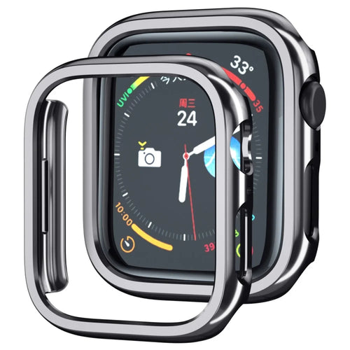 For Apple Watch Series 9 / 8 / 7 45mm Electroplating Hard PC Watch Case Anti-fall Protective Cover - Black - 1
