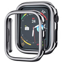 For Apple Watch Series 9 / 8 / 7 45mm Electroplating Hard PC Watch Case Anti-fall Protective Cover - Black - 1