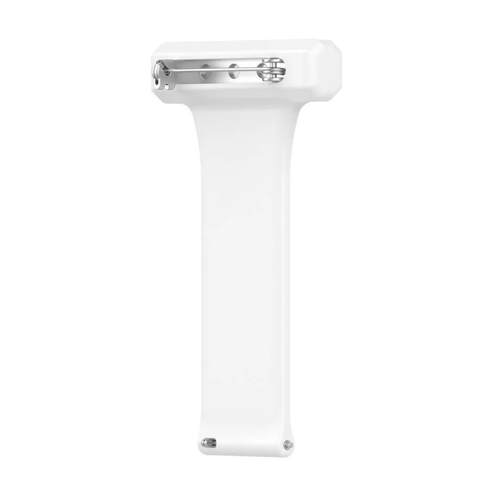For Samsung Galaxy Watch4 40mm/44mm/Watch4 Classic 42mm/46mm Pin Style 20mm Doctor Nurse Watch Silicone Strap Hanging Buckle - White - 4