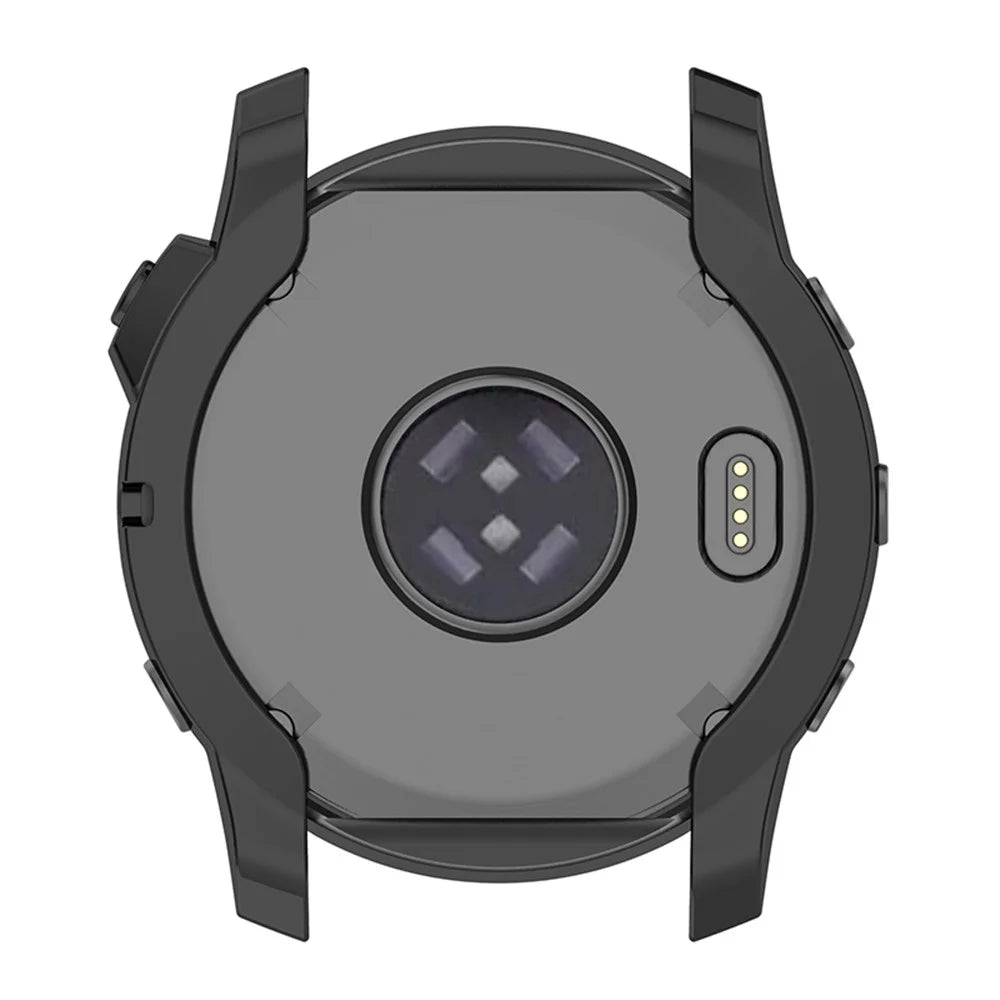 For Garmin Fenix 7X/Fenix 7X Solar Electroplating Soft TPU Hollow Out Bumper Frame Case Cover - Black - 7