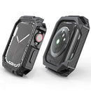 For Apple Watch Series SE3 / SE2 / SE1 /  6 / 5 / 4 40mm Carbon Fiber Shockproof TPU Watch Case Protective Frame - Black / Grey - 5