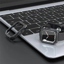 For Apple Watch Series SE3 / SE2 / SE1 /  6 / 5 / 4 40mm Carbon Fiber Shockproof TPU Watch Case Protective Frame - Black / Grey - 7