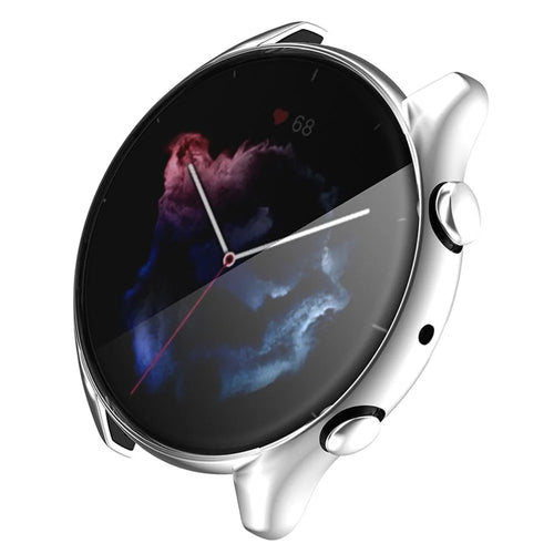 For Huami Amazfit GTR 3/GTR 3 Pro Soft TPU Anti-scratch Watch Case Full Coverage Protective Cover - Silver - 1