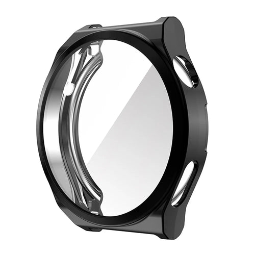 For Huawei Watch GT 3 Pro 46mm Soft TPU Shockproof Protective Case All-Around Anti-Scratch Screen Protector Cover - Black - 1
